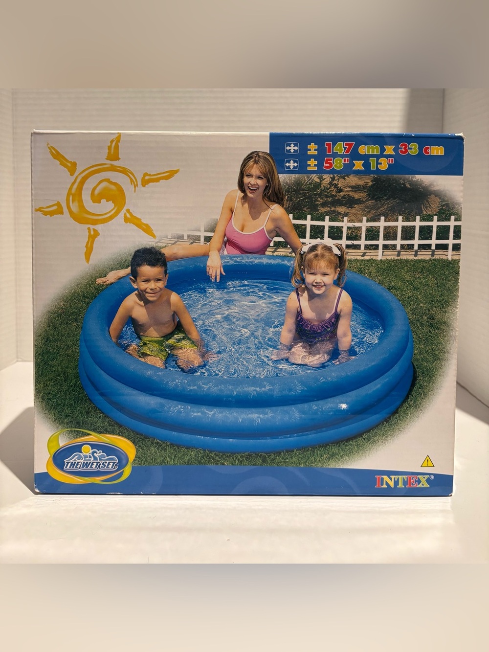 INTEX WET SET Vintage 2006 Inflatable Kiddie Pool 3-Ring Blue Y2K Brand New 58”